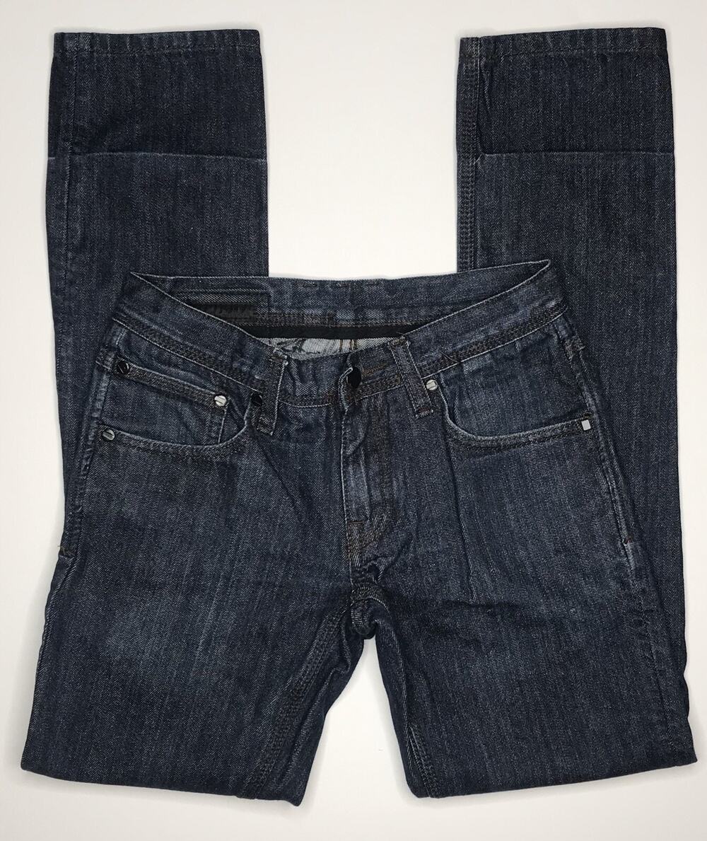 Comune Men's Size 28W x 32L Dark Wash Slim Straight Jeans
